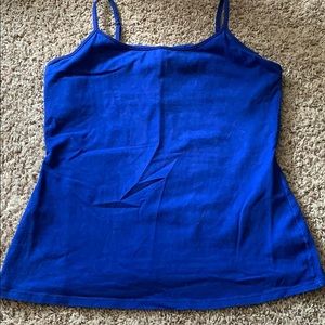 Royal blue shelf bra cami